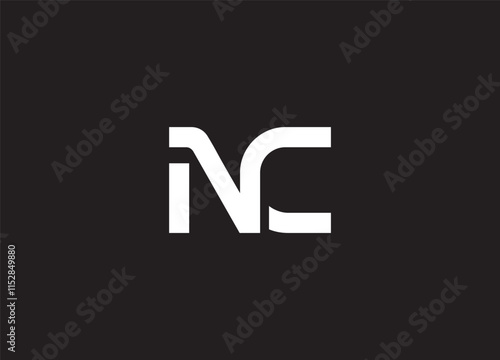 NC creative modern logo design and initial logo
