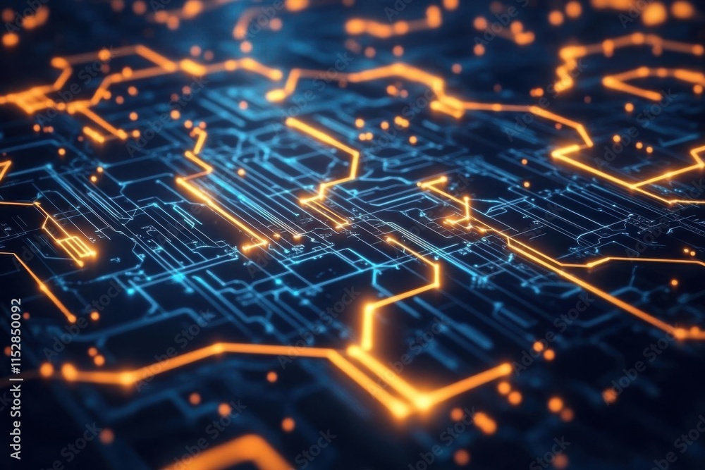 Obraz premium Exploring Digital Circuits: A Journey Into The World Of Technology