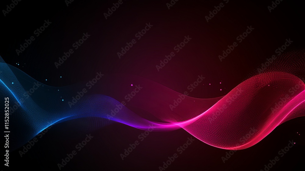 Abstract Pink Blue Wave Digital Art Background Abstract Pink Blue Wave Digital Art Background