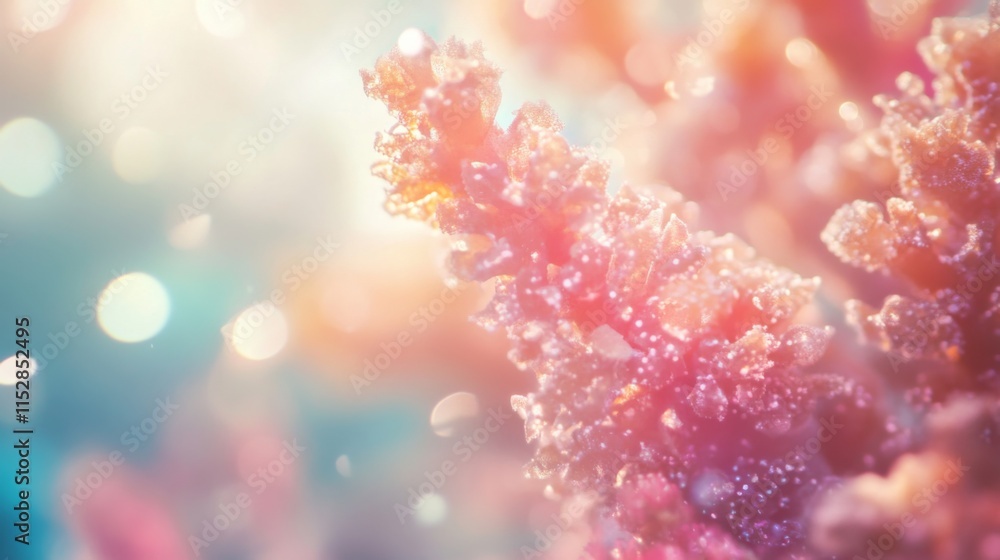Vibrant Coral Reef Underwater Scene with Soft Glowing Lights and Texture Capturing the Beauty of Marine Life and Ocean Ecosystems Vibrant Coral Reef Underwater Scene with Soft Glowing Lights and Texture Capturing the Beauty of Marine Life and Ocean Ecosystems