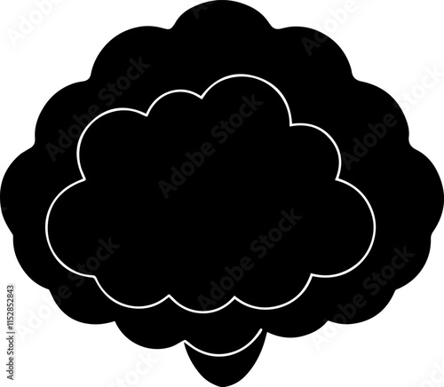 cloud silhouette vector illustration