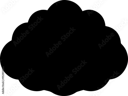 cloud silhouette vector illustration