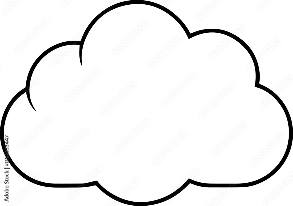 cloud outline vector illustration cloud outline vector illustration