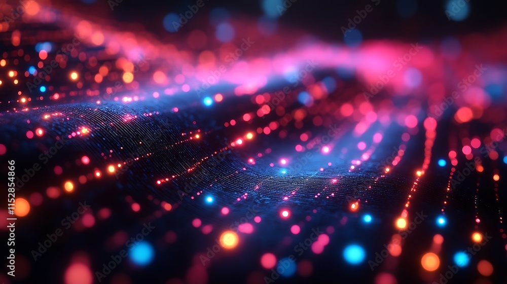 Abstract glowing fiber optic wave pattern design Abstract glowing fiber optic wave pattern design