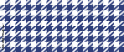 Plaid american blue seamless pattern, gingham, texture, repeating wallpaper