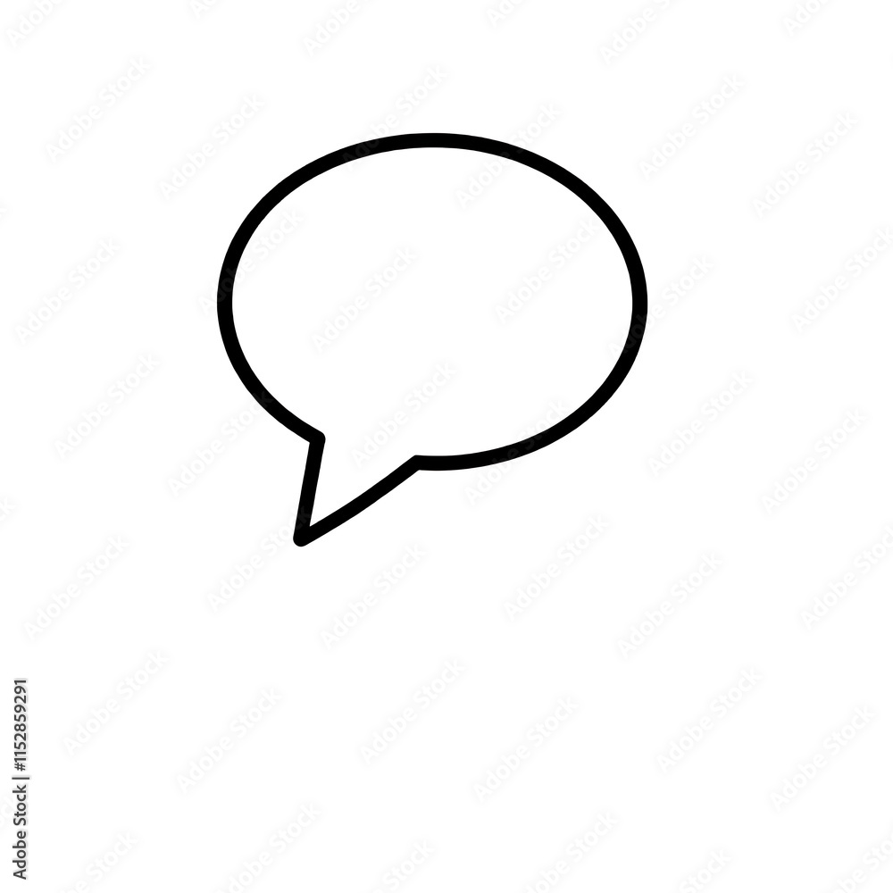 “Icon of a Chat Bubble” – A basic outline of a chat bubble with clean edges, representing communication, messaging, or customer support, on a white background.
“Icon of a Chat Bubble” – A basic outline of a chat bubble with clean edges, representing communication, messaging, or customer support, on a white background.