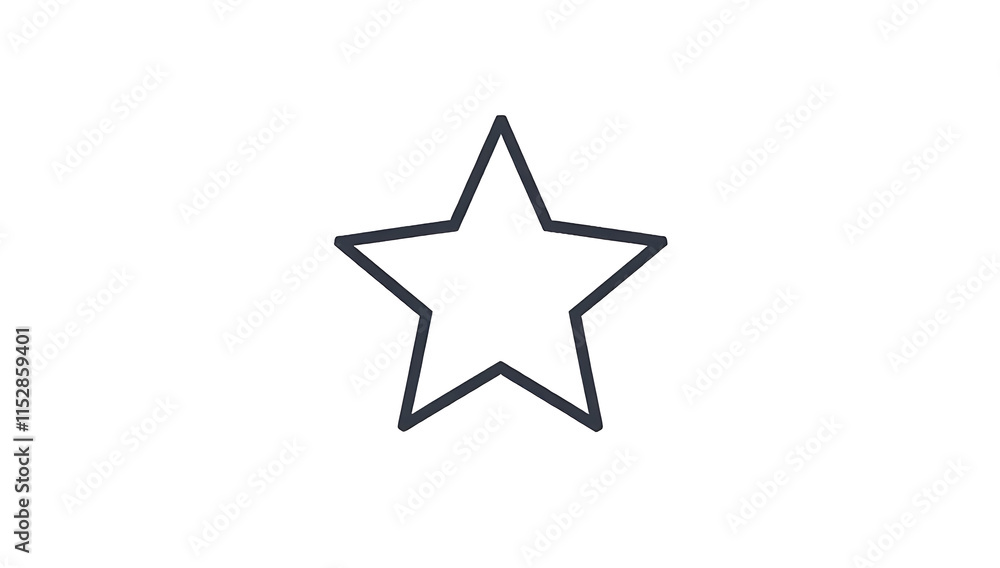 “Icon of a Star” – A bold star outline icon, representing success, achievement, or rating, on a white background.
“Icon of a Star” – A bold star outline icon, representing success, achievement, or rating, on a white background.