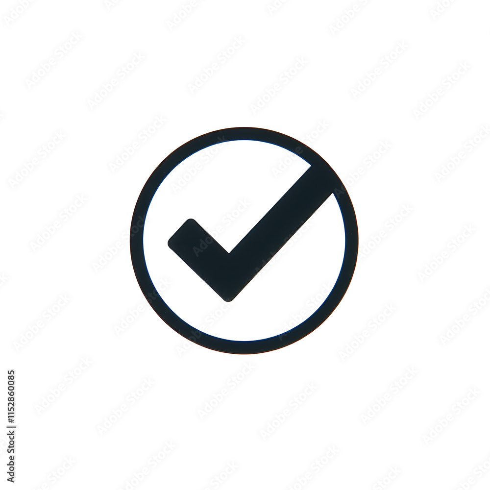 “Icon of a Checkmark” – A bold checkmark icon inside a circle, representing approval, success, or completion, on a white background.
“Icon of a Checkmark” – A bold checkmark icon inside a circle, representing approval, success, or completion, on a white background.