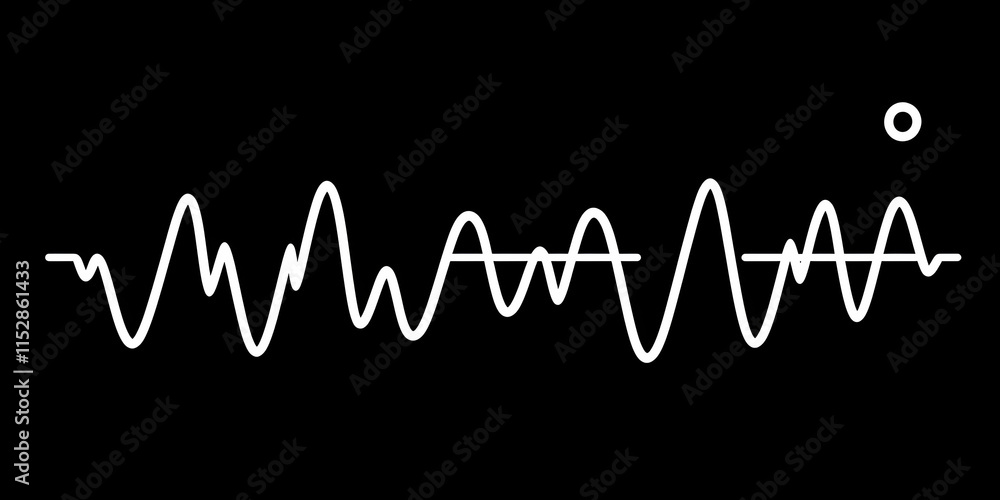 Obraz premium Abstract Waveform Pattern, Energy, Rhythm, and Oscillation Displayed Visually