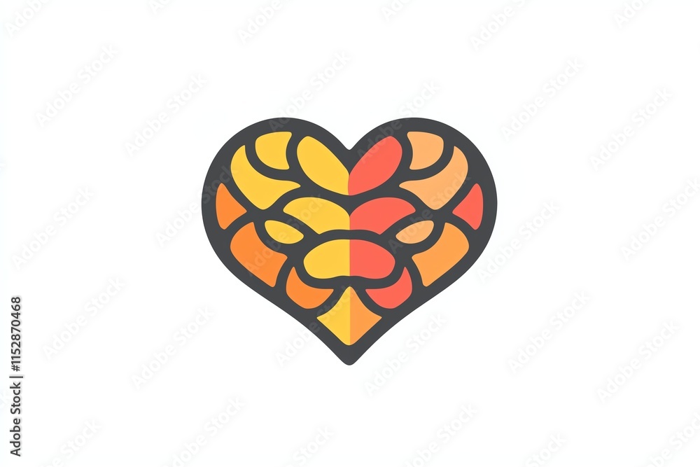 Flat design illustration of an icon with a heart, symbolizing healthcare, minimal medical cross, soft pastel color palette, clean geometric shapes Flat design illustration of an icon with a heart, symbolizing healthcare, minimal medical cross, soft pastel color palette, clean geometric shapes