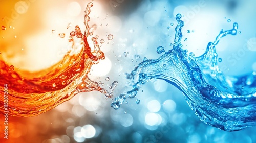 Hot and Cold Water Splash