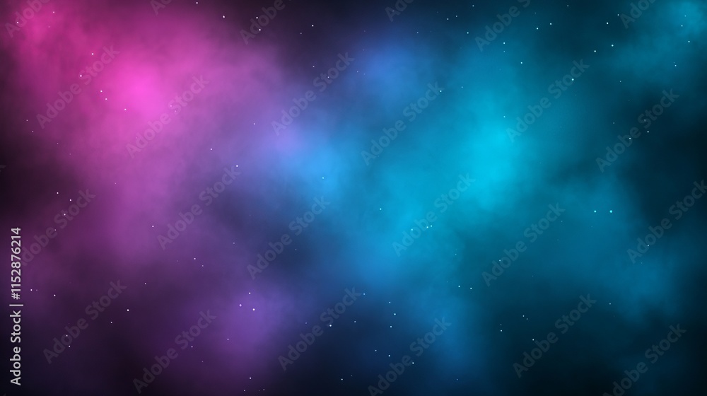 Cosmic Nebula Vivid Pink and Teal Interstellar Clouds Cosmic Nebula Vivid Pink and Teal Interstellar Clouds