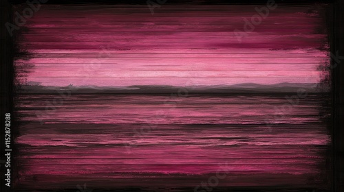 Crimson Sunset Over Serene Waterscape Painted Wood