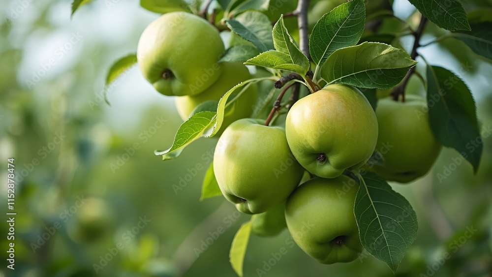 green apples on a tree green apples on a tree