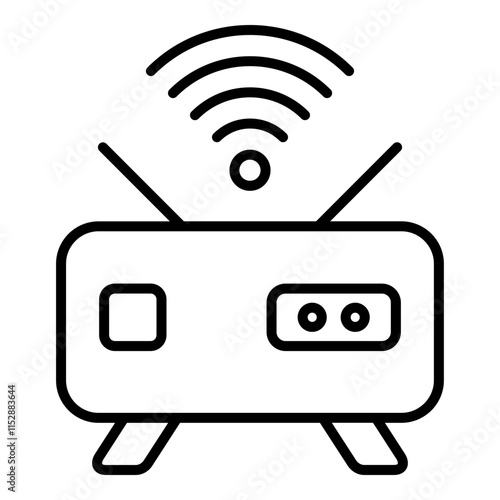 Router with Wi-fi symbol. Wi-Fi hotspot zone. The concept of a Wireless Modem