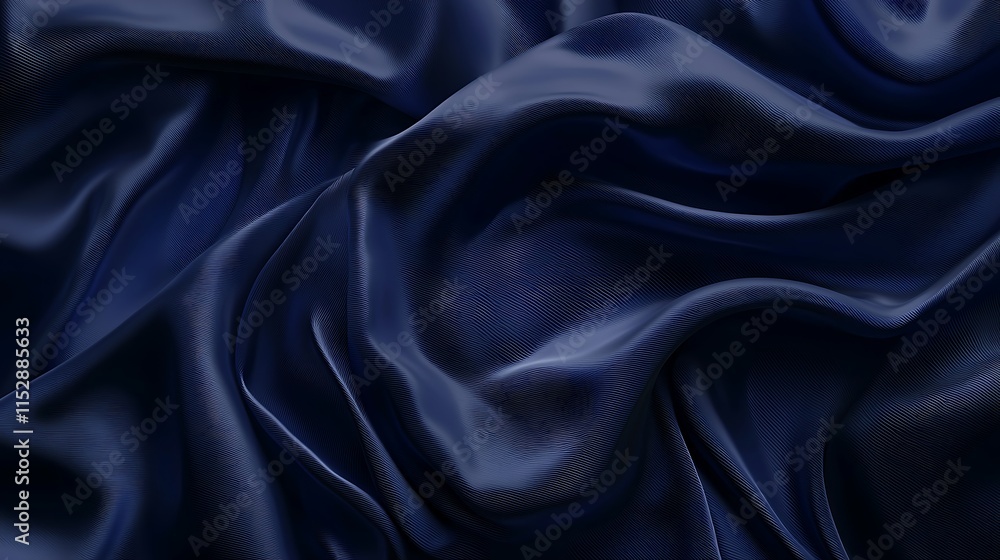 Obraz premium A blue fabric with a pattern of waves