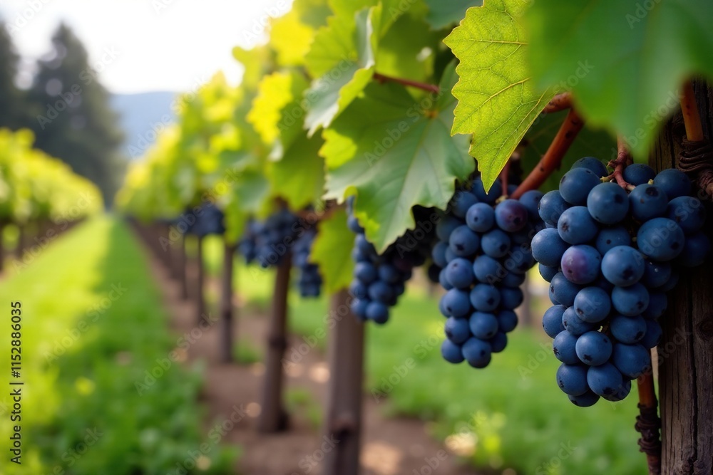 custom made wallpaper toronto digitalRows of Pinot Noir grapes on a vineyard trellis, oregon, vines, nature