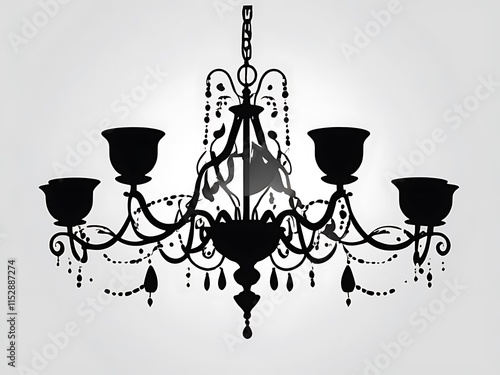 chandelier isolated on white photo