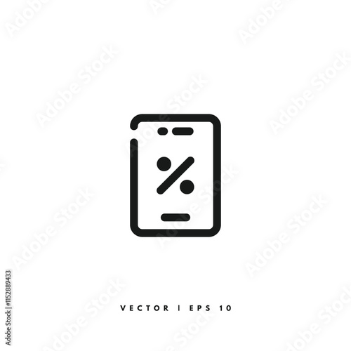 Smartphone Icon. Editable Stroke