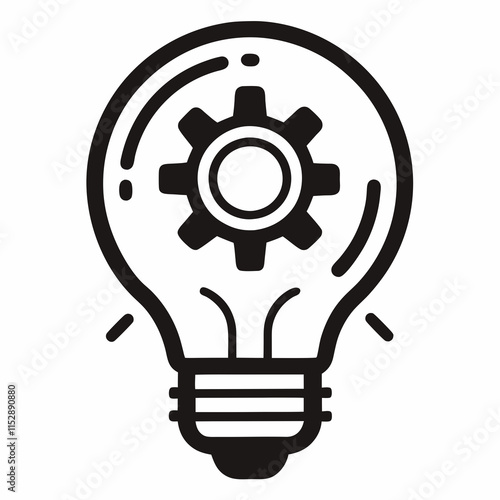 light bulb icon , bulb, light, idea, icon, lamp VECTOR