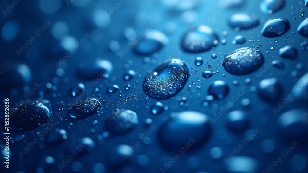 Shiny water drops with metallic effect on blue gradient background. Fresh and stylish design, ideal for Earth Day themed projects. Shiny water drops with metallic effect on blue gradient background. Fresh and stylish design, ideal for Earth Day themed projects.