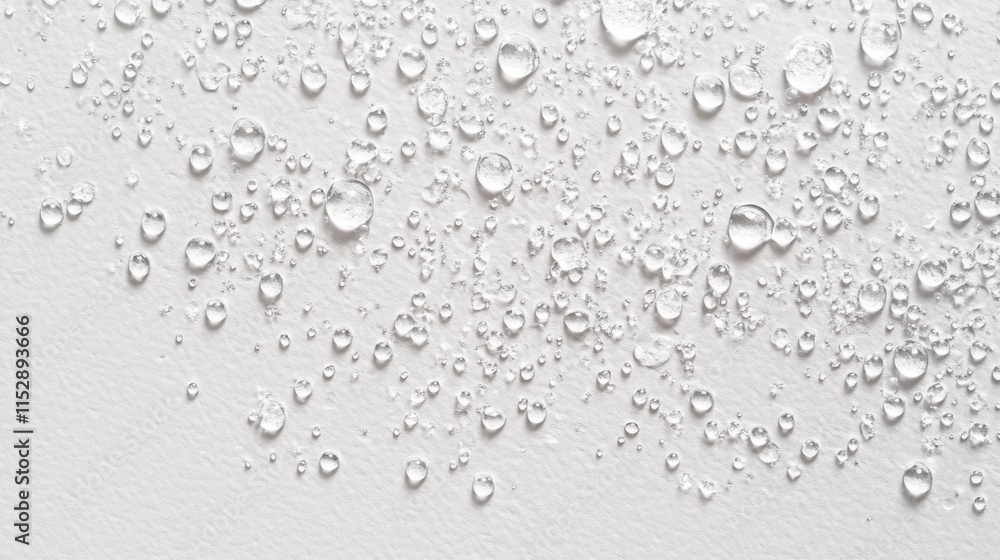 Top-Down View of Sparkling Water Droplets on Simple Background Top-Down View of Sparkling Water Droplets on Simple Background