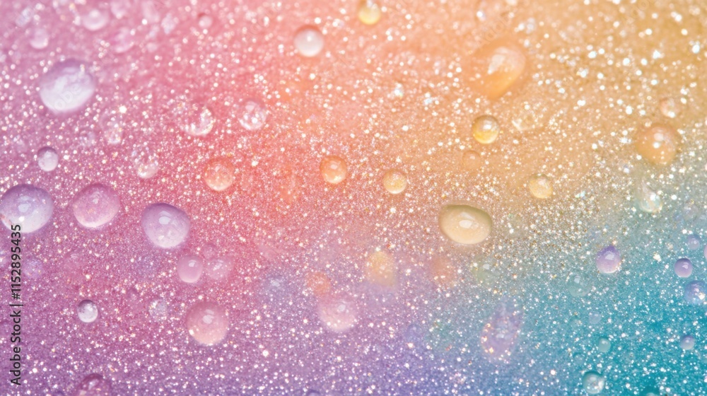 Top-Down View of Sparkling Water Droplets on Simple Background Top-Down View of Sparkling Water Droplets on Simple Background