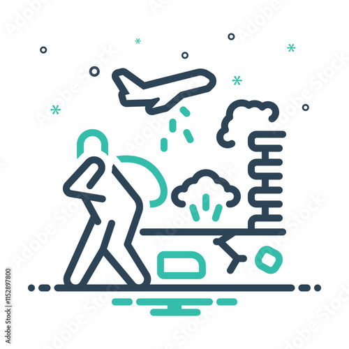 Mix icon for refugee