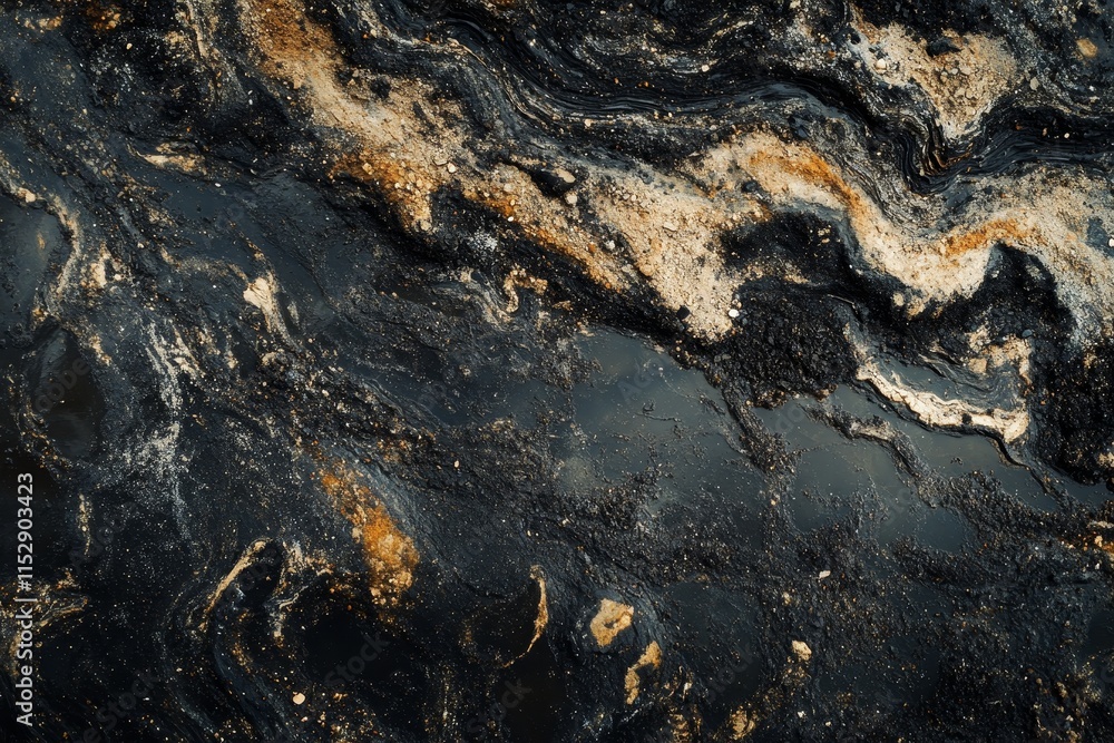 Abstract dark marble texture with gold and beige swirls. Abstract dark marble texture with gold and beige swirls.