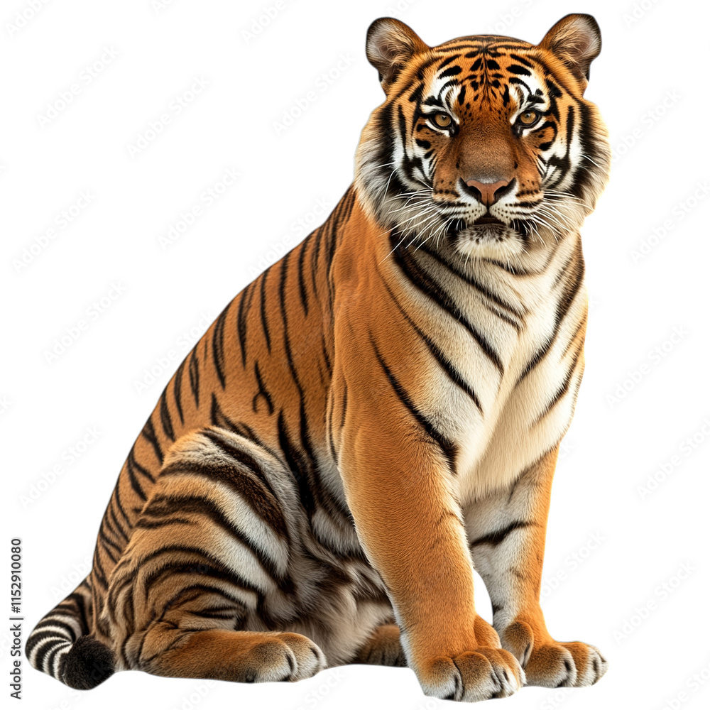 Fototapeta premium tiger isolated on white background