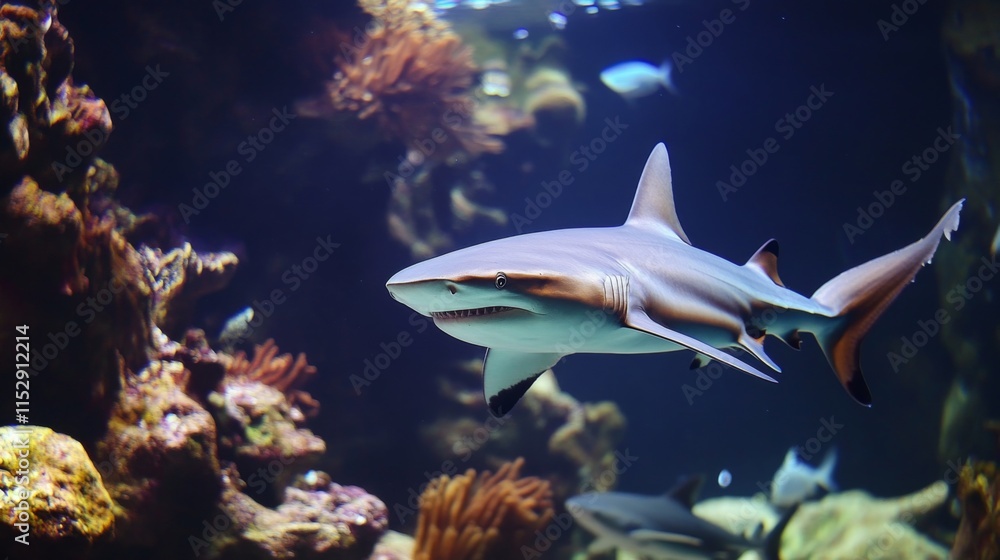 Fototapeta premium Dramatic Underwater Scenes with Rays and Marine Textures