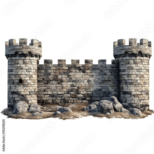 tower of castle isolated transparent background photo