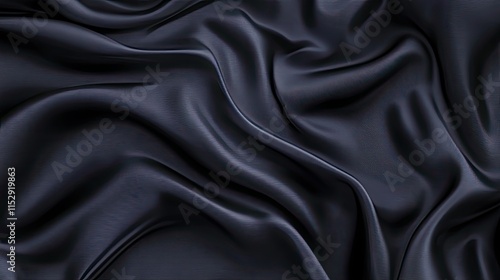 Elegant Black Fabric Texture Showing Softness and Smoothness