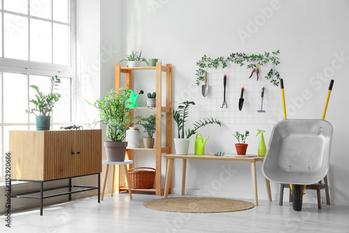 Indoor home gardening setup...