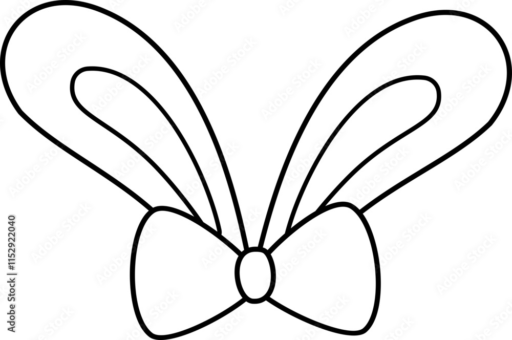 Isolated bunny ears and bow tie outline.
Cute rabbit ears coloring drawing.
Transparent background. Isolated bunny ears and bow tie outline.
Cute rabbit ears coloring drawing.
Transparent background.