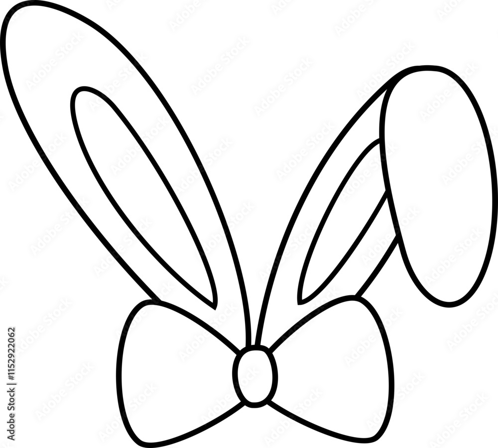 Isolated bunny ears and bow tie outline.
Cute rabbit ears coloring drawing.
Transparent background. Isolated bunny ears and bow tie outline.
Cute rabbit ears coloring drawing.
Transparent background.