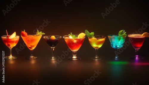 Various Summer Mocktails drinks