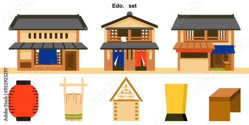 江戸時代街並みセット　Edo set
