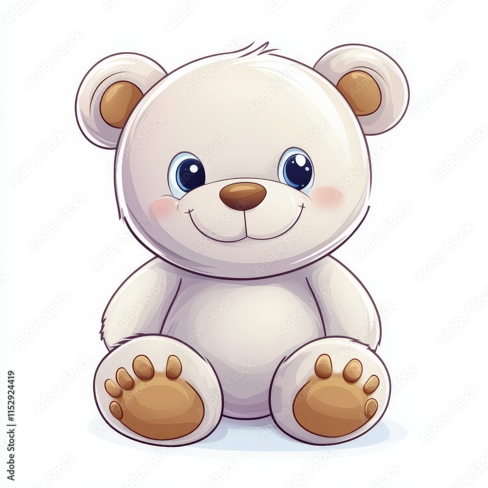 cute teddy bear sitting white background cute teddy bear sitting white background