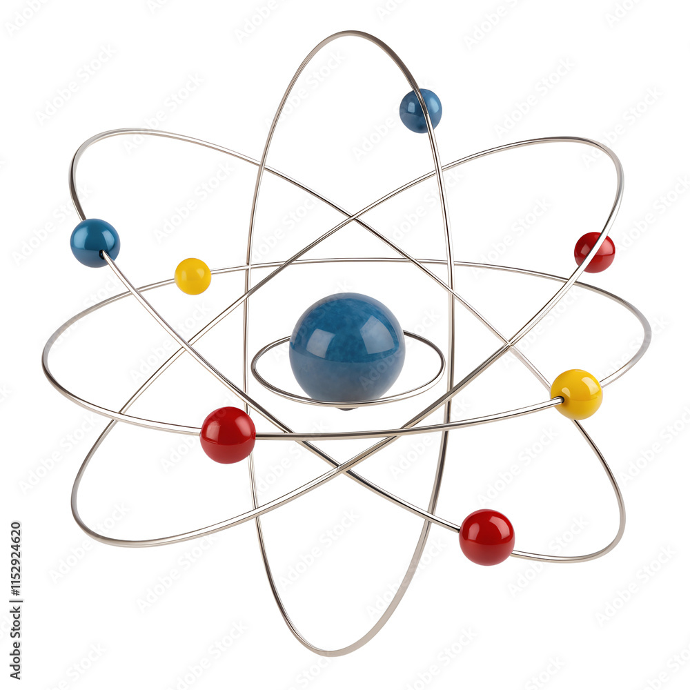 atoms isolated on white background atoms isolated on white background