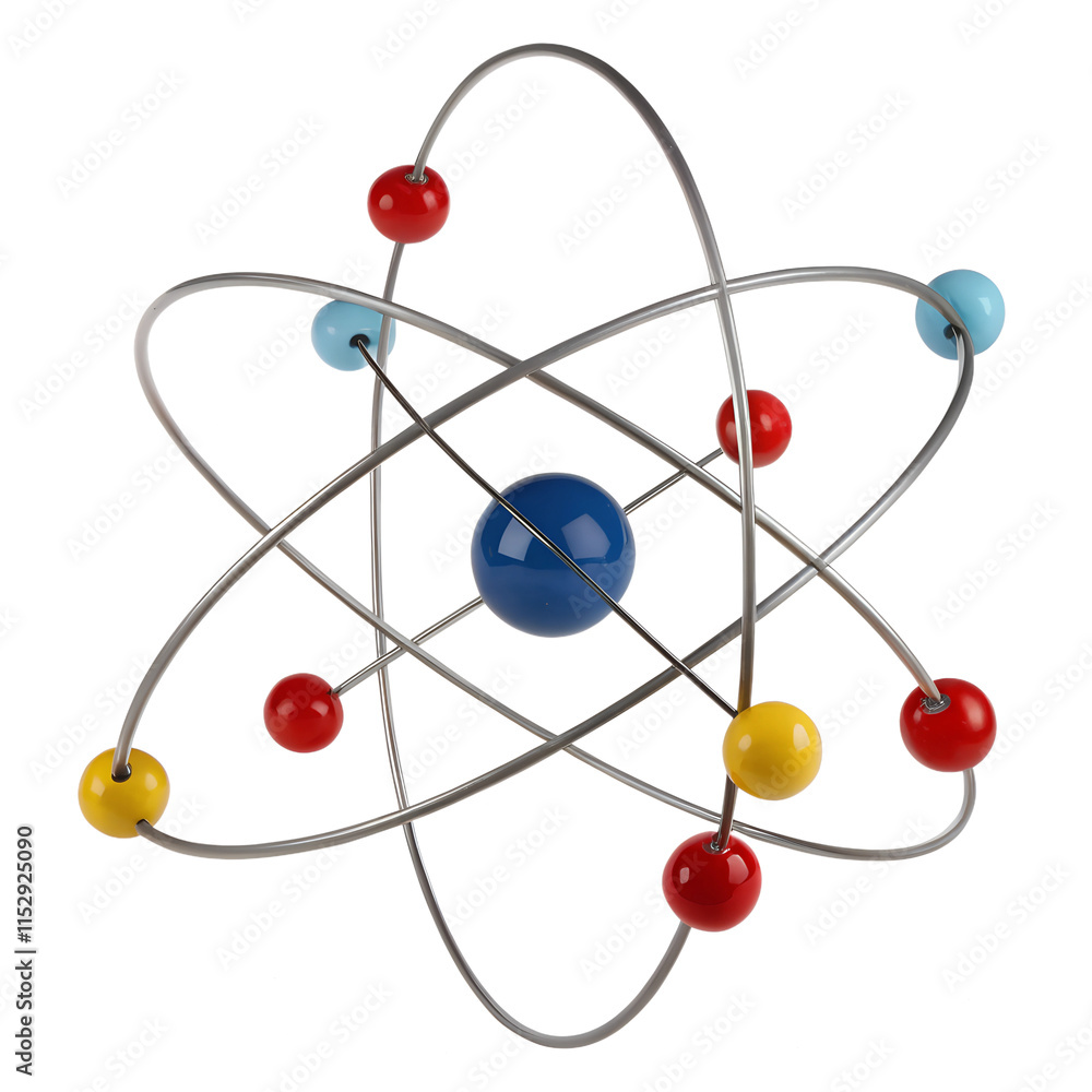 atoms isolated on white background atoms isolated on white background