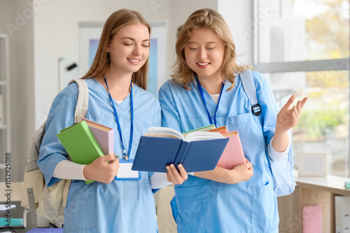 Female medical students wit...