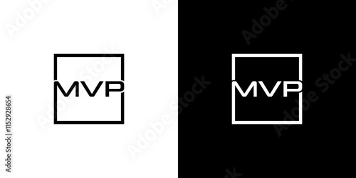 Mvp Logo Design Abstract Monogram Simple Vector