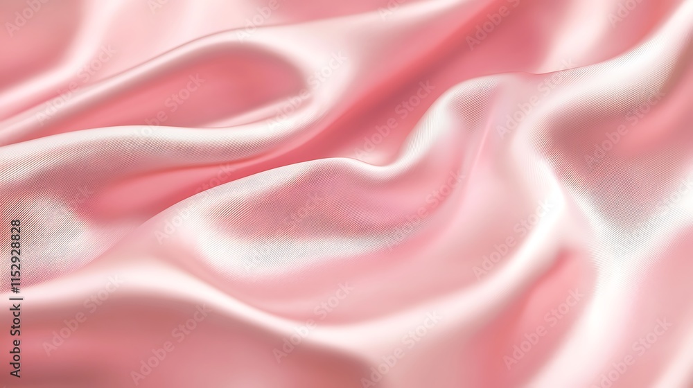 Obraz premium A pink fabric with a wave pattern