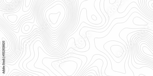 Topographic map background geographic line map with seamless ornament design. The black on white contours vector topography stylized height of the lines map.