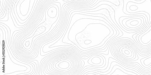 Topographic map background geographic line map with seamless ornament design. The black on white contours vector topography stylized height of the lines map.