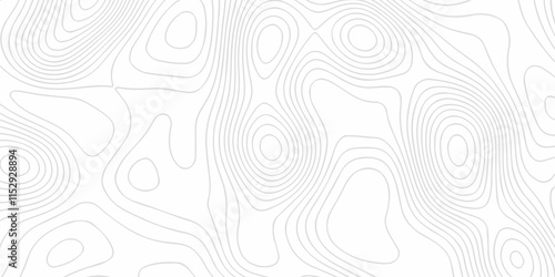 Topographic map background geographic line map with seamless ornament design. The black on white contours vector topography stylized height of the lines map.