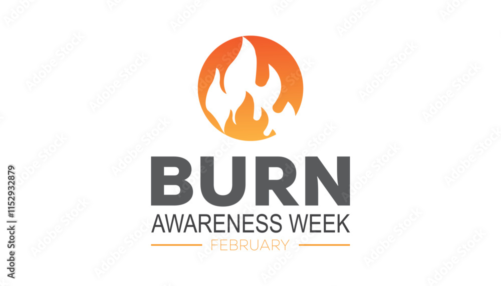 Burn Awareness Week creative concept design. Vector template for banner, greeting card, poster, prints, social media, flyer ,with background. Burn Awareness Week creative concept design. Vector template for banner, greeting card, poster, prints, social media, flyer ,with background.
