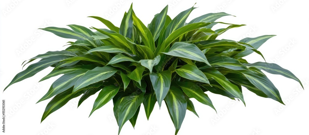 Fototapeta premium Lush tropical plant with long pointed green leaves featuring vibrant textures perfect for enhancing interior decor and nature-inspired designs
