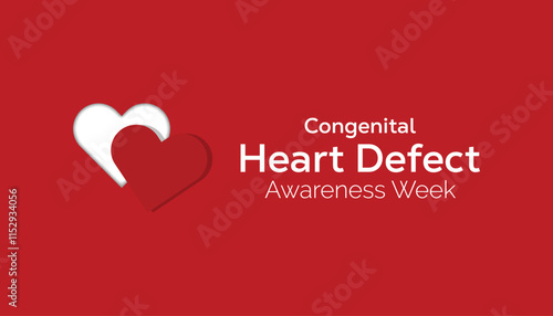 Congenital Heart Defect Awareness Week creative concept design. Vector template for banner, greeting card, poster, prints, social media, flyer ,with background.